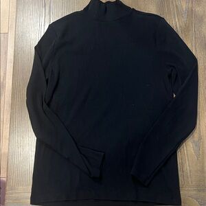 LOFT Women's Black Turtleneck Top